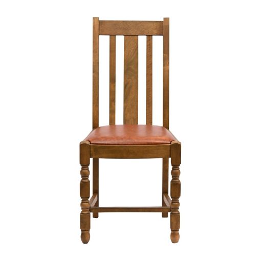 Thame Dining Chair in Weathered Oak with Bison Tan Seat 6 Pack (JA257)