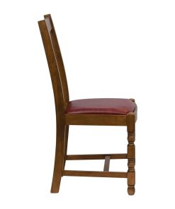 Thame Dining Chair in Weathered Oak with Bison Bordeaux Seat 6 Pack (JA259)
