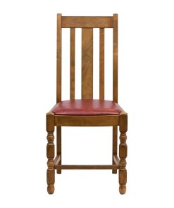 Thame Dining Chair in Weathered Oak with Bison Bordeaux Seat 6 Pack (JA259)