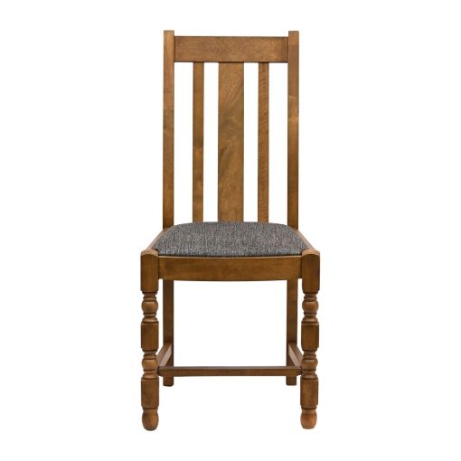 Thame Dining Chair in Weathered Oak with Shetland Smoke Seat 6 Pack (JA261)