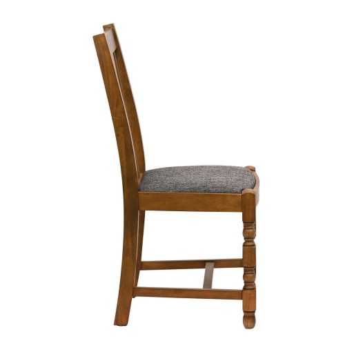 Thame Dining Chair in Weathered Oak with Shetland Smoke Seat 6 Pack (JA261)