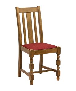 Thame Dining Chair in Weathered Oak with Shetland Scarlett Seat 6 Pack (JA262)