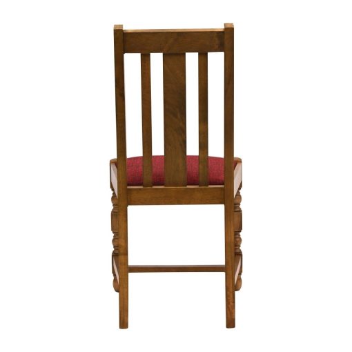 Thame Dining Chair in Weathered Oak with Shetland Scarlett Seat 6 Pack (JA262)