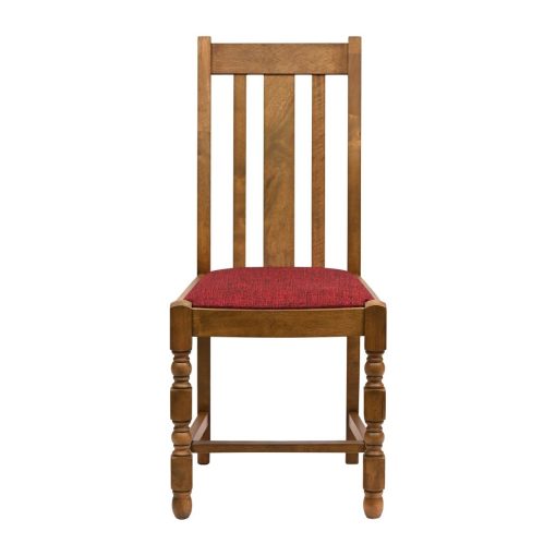 Thame Dining Chair in Weathered Oak with Shetland Scarlett Seat 6 Pack (JA262)