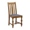 Thame Dining Chair in Weathered Oak with Shetland Sea Seat 6 Pack (JA263)