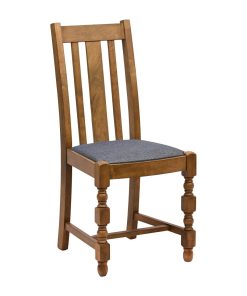 Thame Dining Chair in Weathered Oak with Shetland Sea Seat 6 Pack (JA263)
