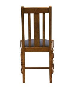 Thame Dining Chair in Weathered Oak with Shetland Sea Seat 6 Pack (JA263)