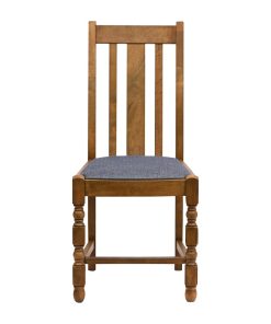 Thame Dining Chair in Weathered Oak with Shetland Sea Seat 6 Pack (JA263)
