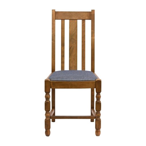 Thame Dining Chair in Weathered Oak with Shetland Sea Seat 6 Pack (JA263)