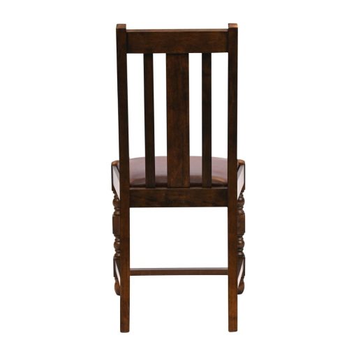 Thame Dining Chair in Vintage Wood with Bison Espresso Seat 6 Pack (JA264)