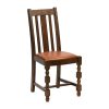 Thame Dining Chair in Vintage Wood with Bison Tan Seat 6 Pack (JA265)