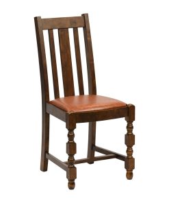 Thame Dining Chair in Vintage Wood with Bison Tan Seat 6 Pack (JA265)