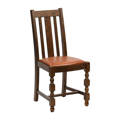Thame Dining Chair in Vintage Wood with Bison Tan Seat 6 Pack (JA265)