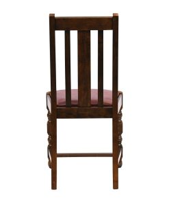 Thame Dining Chair in Vintage Wood with Bison Bordeaux Seat 6 Pack (JA267)