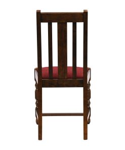 Thame Dining Chair in Vintage Wood with Shetland Scarlett Seat 6 Pack (JA270)