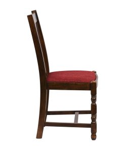 Thame Dining Chair in Vintage Wood with Shetland Scarlett Seat 6 Pack (JA270)