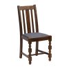 Thame Dining Chair in Vintage Wood with Shetland Sea Seat 6 Pack (JA271)