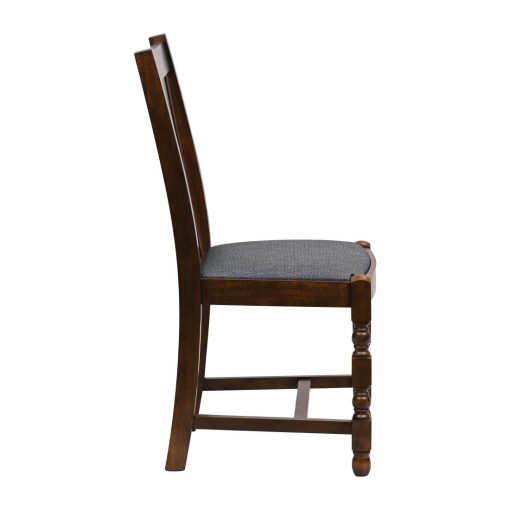 Thame Dining Chair in Vintage Wood with Shetland Sea Seat 6 Pack (JA271)