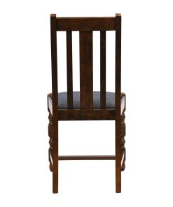 Thame Dining Chair in Vintage Wood with Shetland Sea Seat 6 Pack (JA271)
