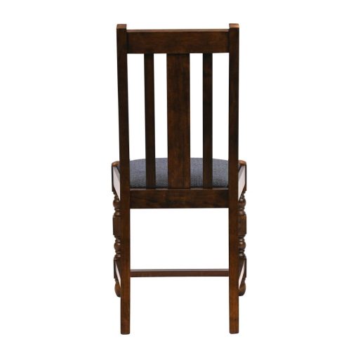 Thame Dining Chair in Vintage Wood with Shetland Sea Seat 6 Pack (JA271)
