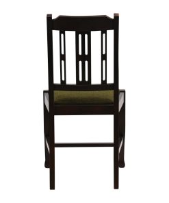 Lattice Back Dining Chair in Dark Walnut with Shetland Forest Seat 6 Pack (JA276)