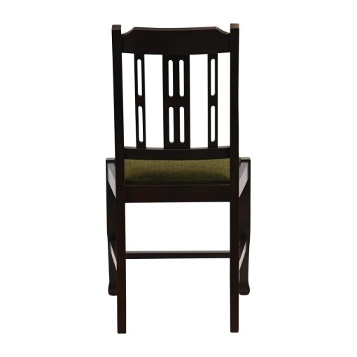 Lattice Back Dining Chair in Dark Walnut with Shetland Forest Seat 6 Pack (JA276)