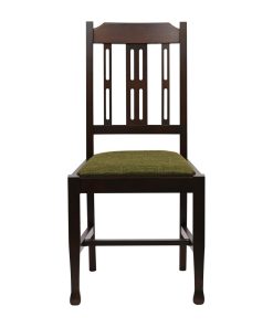 Lattice Back Dining Chair in Dark Walnut with Shetland Forest Seat 6 Pack (JA276)