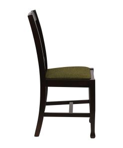 Lattice Back Dining Chair in Dark Walnut with Shetland Forest Seat 6 Pack (JA276)