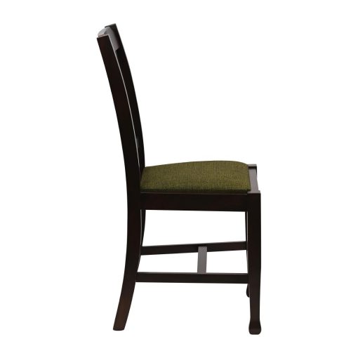 Lattice Back Dining Chair in Dark Walnut with Shetland Forest Seat 6 Pack (JA276)