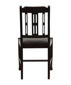 Lattice Back Dining Chair in Dark Walnut with Shetland Smoke Seat 6 Pack (JA277)