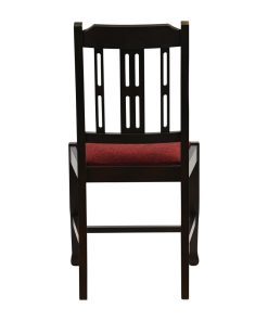 Lattice Back Dining Chair in Dark Walnut with Shetland Scarlett Seat 6 Pack (JA278)