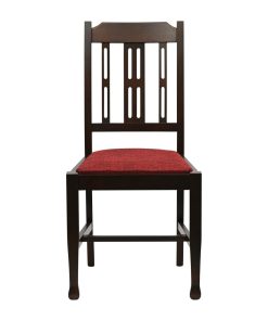 Lattice Back Dining Chair in Dark Walnut with Shetland Scarlett Seat 6 Pack (JA278)