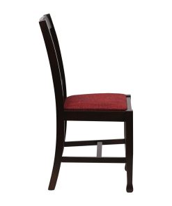 Lattice Back Dining Chair in Dark Walnut with Shetland Scarlett Seat 6 Pack (JA278)