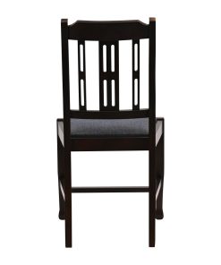 Lattice Back Dining Chair in Dark Walnut with Shetland Sea Seat 6 Pack (JA279)