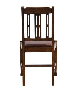 Lattice Back Dining Chair in Vintage Wood with Bison Espresso Seat 6 Pack (JA280)