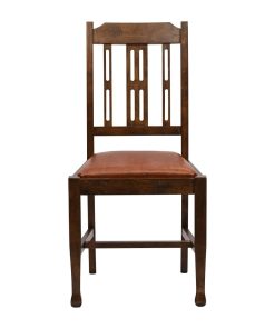 Lattice Back Dining Chair in Vintage Wood with Bison Tan Seat 6 Pack (JA281)