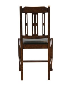 Lattice Back Dining Chair in Vintage Wood with Bison Cedar Seat 6 Pack (JA282)