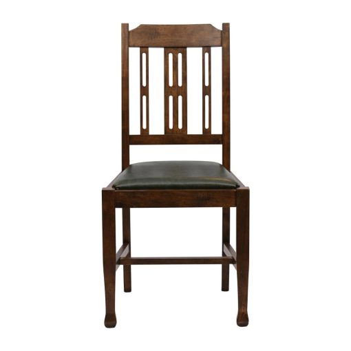 Lattice Back Dining Chair in Vintage Wood with Bison Cedar Seat 6 Pack (JA282)