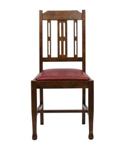 Lattice Back Dining Chair in Vintage Wood with Bison Bordeaux Seat 6 Pack (JA283)