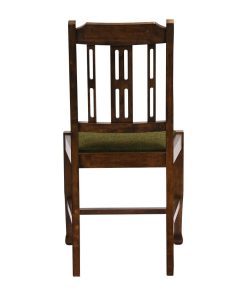 Lattice Back Dining Chair in Vintage Wood with Shetland Forest Seat 6 Pack (JA284)