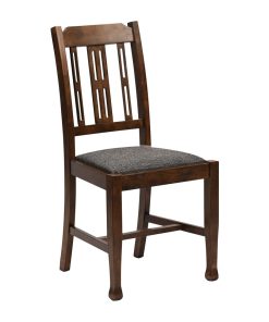 Lattice Back Dining Chair in Vintage Wood with Shetland Smoke Seat 6 Pack (JA285)