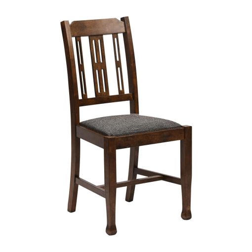 Lattice Back Dining Chair in Vintage Wood with Shetland Smoke Seat 6 Pack (JA285)