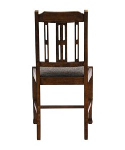 Lattice Back Dining Chair in Vintage Wood with Shetland Smoke Seat 6 Pack (JA285)