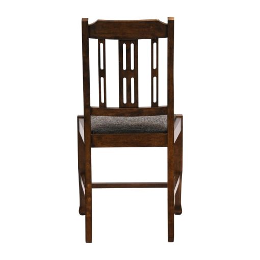 Lattice Back Dining Chair in Vintage Wood with Shetland Smoke Seat 6 Pack (JA285)