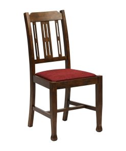 Lattice Back Dining Chair in Vintage Wood with Shetland Scarlett Seat 6 Pack (JA286)