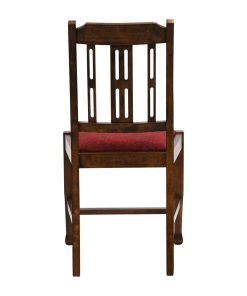 Lattice Back Dining Chair in Vintage Wood with Shetland Scarlett Seat 6 Pack (JA286)