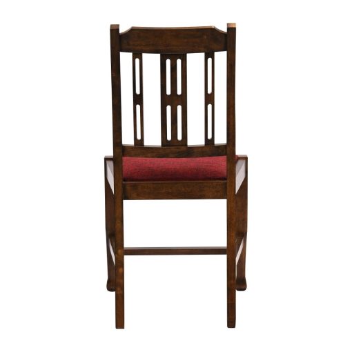 Lattice Back Dining Chair in Vintage Wood with Shetland Scarlett Seat 6 Pack (JA286)