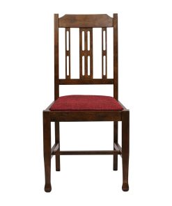 Lattice Back Dining Chair in Vintage Wood with Shetland Scarlett Seat 6 Pack (JA286)