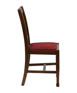 Lattice Back Dining Chair in Vintage Wood with Shetland Scarlett Seat 6 Pack (JA286)