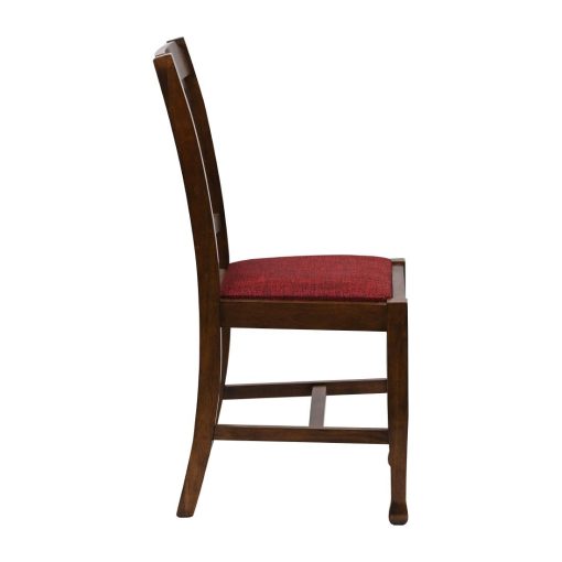 Lattice Back Dining Chair in Vintage Wood with Shetland Scarlett Seat 6 Pack (JA286)